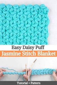 the easy crochet dishcloth is made using yarn and yarnsticks to make it