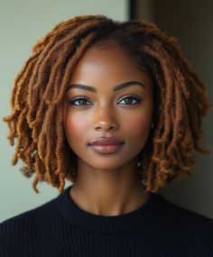 Cinnamon Spice Hues for Medium Locs on Every Black Woman Long Loc Styles Women Updo, Black Women With Locs, Dreads Black Women, Medium Locs, Women With Locs, Hair Colors For Black Women, Colors For Black Women, Cornrows Braids For Black Women, Black Hair Updo Hairstyles