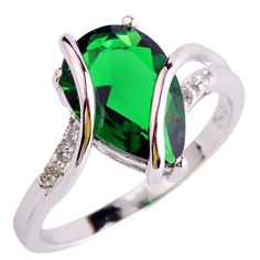 Emerald Quartz 925 Silver Ring Emerald Green Ring, Color Esmeralda, Emerald Quartz, Green Ring, Gem Ring, 925 Silver Ring, Quartz Ring, Green Emerald, Healing Crystals