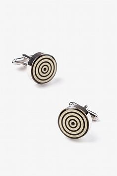 Hypnotic Cufflinks Best Wear, Black Metal, A Black, Cufflinks, Stud Earrings, Silk, Black