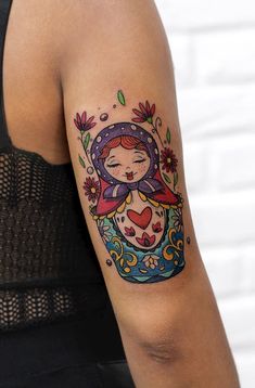 Nesting Dolls Tattoo, Matriarch Tattoo, Stacking Doll Tattoo, Matryoshka Tattoo Traditional, Babushka Tattoo, Nesting Doll Tattoo