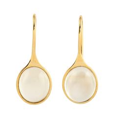 This Earring is handmade in 14k Yellow Gold , with Natural Moonstone : 9  cts ,  Earring Length- 28X12 MM BEOPS-9980 This jewelry is made by hand featuring detailed workmanship. Be careful to avoid dropping or banging as physical impacts can result in damage to the pieces including stones falling off. To care for your jewelry, take caution to keep away from harsh chemicals, Perfume, and Water. You may wipe with a clean polishing cloth to maintain a beautiful shine. Keep in mind that extensive ex Yellow Gold Polished Pearl Earrings For Gifts, White Oval Earrings With Polished Finish, Yellow Gold Round Pearl Earrings In Brass, Yellow Gold Round Pearl Earrings, Yellow Gold Oval Pearl Earrings, Handmade 14k Gold Drop Earrings, 14k Gold Oval Pearl Earrings, 14k Gold Cabochon Earrings Gift, Oval Cabochon 14k Gold Earrings