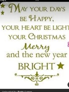 a christmas card with the words merry and new year's day written in gold