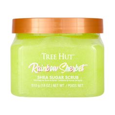 Reveal youthful, vibrant skin with the sweet scent of Tree Hut Rainbow Sherbet Sugar Scrub! Made with Sugar, Shea Butter, Sugarcane Extract, Lime Extract, and our premium blend of six natural oils, this body exfoliator scrub deeply nourishes and balances skin hydration to help restore your skin's natural glow, while leaving your skin smelling delicious. The thoughtful ingredients work together to hydrate, renew, and smooth skin while removing dull, dry skin. Plus, our Rainbow Sherbet Sugar Scrub