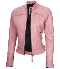 Pink Biker Leather Jacket For Women
Step into the world of feminine rebellion with our Women's Quilted Pink Motorcycle Leather Jacket. Meticulously crafted for a flattering fit, the quilted detailing adds a touch of urban sophistication. Embrace the daring spirit of the open road with confidence, as this jacket effortlessly blends style and edgy charm. Make a statement and redefine your wardrobe with this vibrant and chic moto-inspired piece. Classic Cafe Racer, Racer Leather Jacket, Classic Cafe, Leather Jacket For Women, Cafe Racer Leather Jacket, Pink Cafe, Cafe Racer Style, Pink Leather Jacket, Cafe Racer Jacket