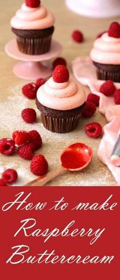 how to make raspberry buttercream cupcakes