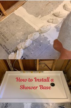 how to install a shower base