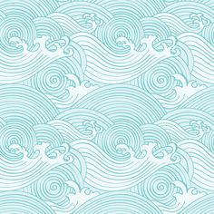 a blue and white background with waves