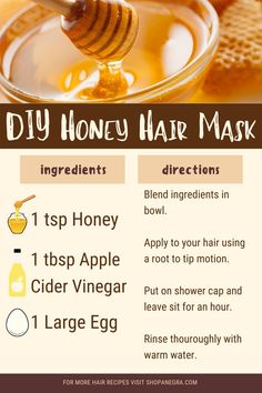 Natural Hair Recipes, Diy Honey, Apple Cider Vinegar For Hair