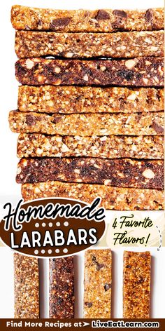 some kind of granola bar that is made with almonds and raisins