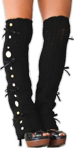 Neo Victorian, From Santa, Santa Monica, Leg Warmers, Over The Knee, Ships, Collage, Pins, Black