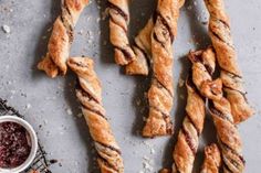 several pastries sitting on top of a table