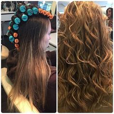 Beach Wave Perm | Our client is summer ready with this Beautiful beachy waves perm with ... Braided Perm, Waves Perm, Permanent Curls, Loose Perm, American Wave, Hair Perms, Body Wave Perm, Wavy Perm, Long Hair Perm