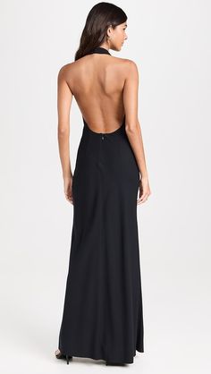 STAUD Giuseppe Dress | Shopbop Black Halter Dress, Strapless Midi Dress, Womens Cocktail Dresses, Silk Midi Dress, Red Midi Dress, Halterneck Dress, Draped Dress, Sequin Mini Dress, Blue Midi Dress