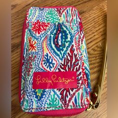 New With Tags. Styrofoam Still In Pocket Multicolor Clutch Wallet With Cell Phone Pocket, Casual Multicolor Wallet With Cell Phone Pocket, Casual Multicolor Wallets With Zipper Closure, Casual Multicolor Wristlet For Travel, Money Phone, Phone Holder, Lilly Pulitzer, Clutches, Color Blue