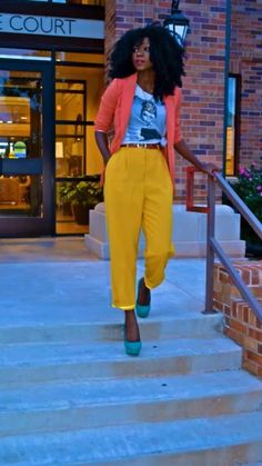 Funky Style For Women, Giovanna Battaglia, Anna Dello Russo, Yellow Pants, Colour Blocking, Clothes Aesthetic, Looks Black, Fashion 2024