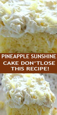 pineapple sunshine cake - don't lose this recipe is so easy to make