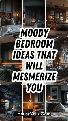 a collage of photos with the words mood bedroom ideas that will mesmerize you