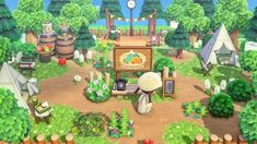 an animal crossing game with lots of animals in the background