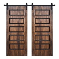 Introducing our exquisitely crafted real wood panel CNC doors - where timeless elegance meets precision engineering. Each door is meticulously crafted using state-of-the-art CNC technology, ensuring unparalleled accuracy and attention to detail. Daowoo will bring made in U.S. A to your door step: Daowoo Size: 48" x 84", Finish: Dark Walnut Stained | Barn Door - Daowoo Solid + Manufactured Wood w / Installation Hardware Kit Barn Door 84.0 H x 48.0 W x 1.5 D in Dark Walnut Stained | 48" x 84" | Wa Cnc Doors, Double Sliding Barn Doors, Painting Wood Paneling, Door Steps, Dark Walnut Stain, Dark Walnut, Wood Panel, Wood Paneling, Real Wood