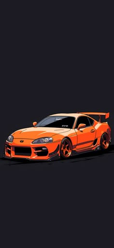 Orange Jdm Cars, Wrestling Workout, Car Obsession, Mini Morris, Manchester United Team, Toyota Supra Mk4, Automotive Artwork