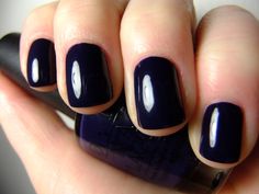 Opi Blue Nail Polish, Navy Blue Nail Polish, Dark Blue Nail, Navy Nail Polish, Dark Blue Nail Polish, Blue Nail Color, Pride Nails Designs, Blue Gel Nails, Nails Designs Short