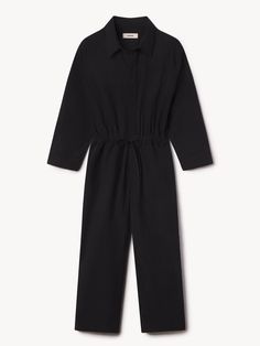 Black Mainstay Cotton Ninth Street Jumpsuit - Buck Mason- Modern American Classics Work Jumpsuit, Henley Sweater, Polo Long Sleeve, Raw Denim, Fall Capsule Wardrobe, Shoes With Jeans, Suit Shop, Tee Shop, Sweater Jacket