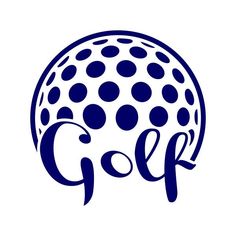 a golf ball with the word gop in blue and white ink on it's side