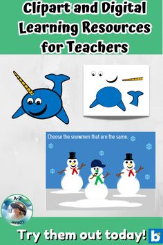 a poster with the words clipart and digital learning resources for teachers to learn how to use