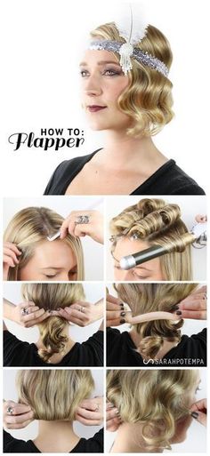 Easy 1920s Hairstyles, 1920s Hairstyle, 1920 Hairstyles, Great Gatsby Hairstyles, 1920s Hairstyles, Vintage Hairstyles For Long Hair, Short Hair For Kids