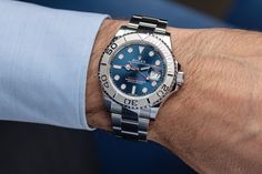 Rolex Yachtmaster Blue, Dapper Men Outfits, Rolex Yachtmaster Ii, Rolex Yachtmaster, Yacht Master, Mens Gadgets, Rolex Yacht Master, Wrist Wear, February 2023