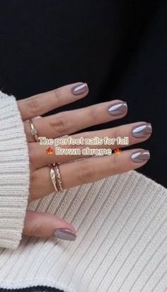 The perfect nail colour for fall. Click on the link to get your neutral fall gel nail polish from Amazon!! Fall nails, gel nail, brown nails, neutral nails, trending nails 2023 ... Brown Nails Gel, Fall Nails Neutral, Gel Nails Fall, Nails Neutral, Nails Trending, Trending Nails, Nail Brown, Fall Manicure