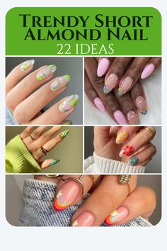 Get your nails ready for summer with the hottest trends of 2024! From vibrant neon shades and tropical designs to pastel hues and chic nail art, find the perfect summer nail ideas to make your manicure pop. Click to explore the best polishes and tools available on Amazon, read reviews, and shop your favorites. Shine bright this summer with stunning nails! 💖 #SummerNails #NailArt #2024Trends 🌸🛍️ Gel Nail Design Almond Shape, Grow Out Nail Designs, Short Almond Nail Ideas Summer, Extra Short Almond Nails Designs, Nail Designs Almond Shape Ideas, Nails 2023 Trends Summer Almond, Almond Short Nails Design, Nail Ideas For Summer 2023