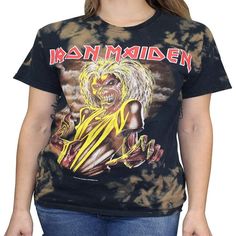 Vintage Iron Maiden Band TeeVintage Iron Maiden Band TeeCould you please clarify which specific type of shirt you are referring to? Is it a dress shirt, t-shirt, button-up shirt, etc.? This will help me provide a more accurate and tailored description. Thank you! Cotton Top With Sublimation Print For Concert, Vintage Cotton Shirt For Fan Merchandise, Alternative Style Short Sleeve Shirt With Letter Print, Retro Acid Wash Top For Concerts, Alternative Style Pre-shrunk Short Sleeve Shirt, Alternative Style Short Sleeve Pre-shrunk Shirt, Alternative Cotton Top With Sublimation Print, Black Cotton Top With Vintage Print, Grunge Fan Merchandise Shirt With Screen Print