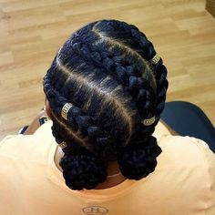 Darling Braids, Hair Collage, Goddess Braid Styles, Cabello Afro Natural, Black Queens, Two Braids, Flat Twist