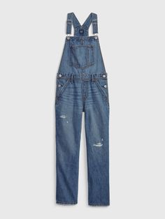 Kids Loose Overalls with Washwell | Gap Loose Overalls, Moda Jeans, Loose Jeans, Gap Kids, Denim Overalls, Sims 4 Mods, Square Necklines, Dungarees, Recycled Cotton