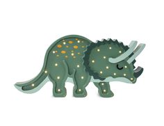 a dinosaur shaped light up toy with lights on it