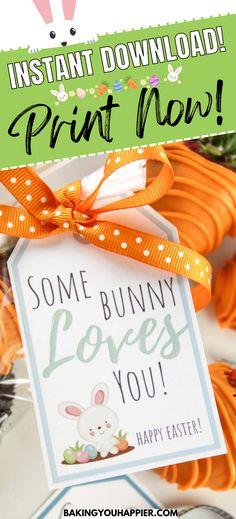 some bunny loves you printable tags for easter