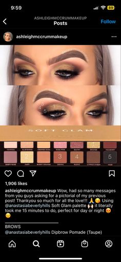 Abh Soft Glam, Glam Eye Makeup, Eyeshadow Ideas, Makeup Pictorial, Makeup Steps, Soft Glam Makeup