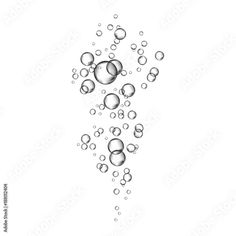 water bubbles floating in the air on a white background