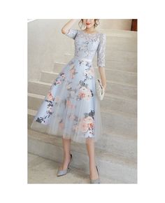 Get 10% off now! Buy black lace floral prints party dress with half sleeves at cheap price online. Free stable shipping and pro custom service since 2009. Party Dress With Sleeves, Floral Print Party Dress, Party Dresses With Sleeves, Chiffon Dress Long, Dress With Sleeves, Floral Shift Dress, Printed Long Dresses, Half Sleeve Dresses, Lace Sheath Dress