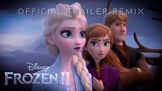 an image of frozen princesses from the animated movie's trailer for disney and pixa