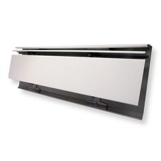 a white and black wall mounted heater