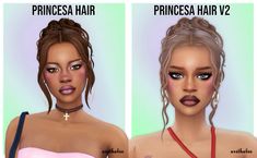 two different types of hair for females