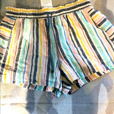 Beautiful Shorts, New With Tags. Have A Linen Feel To Them With An Extra Layer To Protect From Being See Through. Light And Airy Fabric, With Gorgeous Coloring. Multicolor Cotton Bottoms For Day Out, Casual Multicolor Short Pants, Types Of Shorts, Gray Malin, Beautiful Shorts, Belted Shorts, Tie Dye Shorts, Lounge Shorts, Stretch Shorts