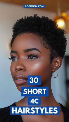 Looking for short hair inspiration for your 4C curls? Explore our collection of 30 fabulous hairstyles that celebrate your unique texture! Whether you prefer defined coils or bold tapered cuts, these styles exude confidence and charm. Embrace the beauty of your natural hair journey and find your next favorite look. Click to pin and join our community! #4Ccurls #ShortHairDontCare #NaturalHairCommunity #HairGoals #FollowUs Short Hair Curly Styles Black Women, Short Biracial Haircut, Short Haïr Cut For Black Women, Short S Curl Hairstyles For Black Women, Curly Short Black Hairstyles, Transitioning Hairstyles For Short Hair, Pin Curls For Black Women Natural, Short Styles For Thinning Hair, Short Twist Black Women