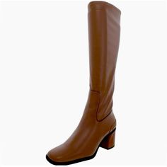 Franco Sarto Figaro Womens Leather Square Toe Knee-High Boots. Stand Tall In Ultra-Sleek, Women's Knee-High Boots With A Stretch Silhouette, Endless Comfort, And Covetable Style. Half Size Up Recommended. 3" Heel Shaft Height: 16.5",Circumference: 12.83",Measured On A Size 6m Zipper Closure Runs Small, Order Half Size Up Faux Leather Or Fabric Upper, Synthetic Lining, Synthetic Sole Spot Clean Imported Medium Width High Heel Knee-high Boots For Office, Knee-high High Heel Boots For Office, Office Knee-high Boots With High Heel And Medium Width, Heeled Boots With Stacked Heel And Almond Toe, Tall Almond Toe Boots With Reinforced Heel, Brown Knee-high Boots With Block Heel And Medium Width, Tall Heeled Boots With Stacked Heel And Round Toe, Tall Boots With Reinforced Heel And Almond Toe, Brown Medium Width Heeled Boots With Sculpted Heel