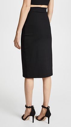 Susana Monaco Noella Pencil Skirt | SHOPBOP Mini Pencil Skirt Lined In Elastane, Fitted Elastane Bottoms Midi Length, Fitted Elastane Midi Bottoms, Knee-length Elastane Mini Skirt, Workwear Bodycon Midi Skirt, Bodycon Pencil Skirt In Elastane, Stretch Midi Skirt For Office, Stretch Midi Skirt For Work, Office Midi Elastane Skirt