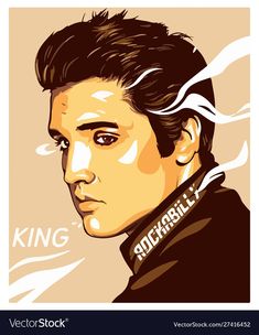 an elvis presley poster with the words king and queen