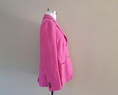 "Lands End Jacket Size 10 Wool Blend Pink Jewel Tone Pockets Long Sleeves Medium From Our Cincinnati Store FREE SHIPPING On Orders Over $35 \"Nay, I am the very pink of courtesy.\" ~Mercutio, Romeo and Juliet, William Shakespeare The word \"pink\" became part of the English language in 1573 as the name of a plant, not a color. Less than 25 years later, it was used to describe a level of courtesy as seen in William Shakespeare's play \"Romeo and Juliet\" Act II, Scene IV, published in 1597: And s Classic Pink Spring Blazer, Classic Pink Blazer For Spring, Pink Tailored Casual Blazer, Casual Tailored Pink Blazer, Casual Pink Tailored Blazer, Vintage Pink Blazer For Work, Romeo And Juliet William Shakespeare, 25 Years Later, Pink Jewels